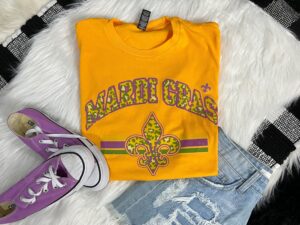 Mardi Gras Varsity Tee