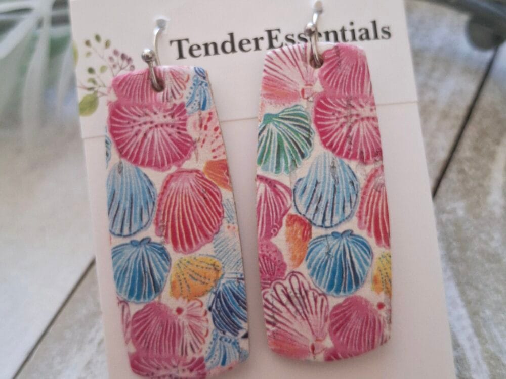 Cork Leather Bar Earrings