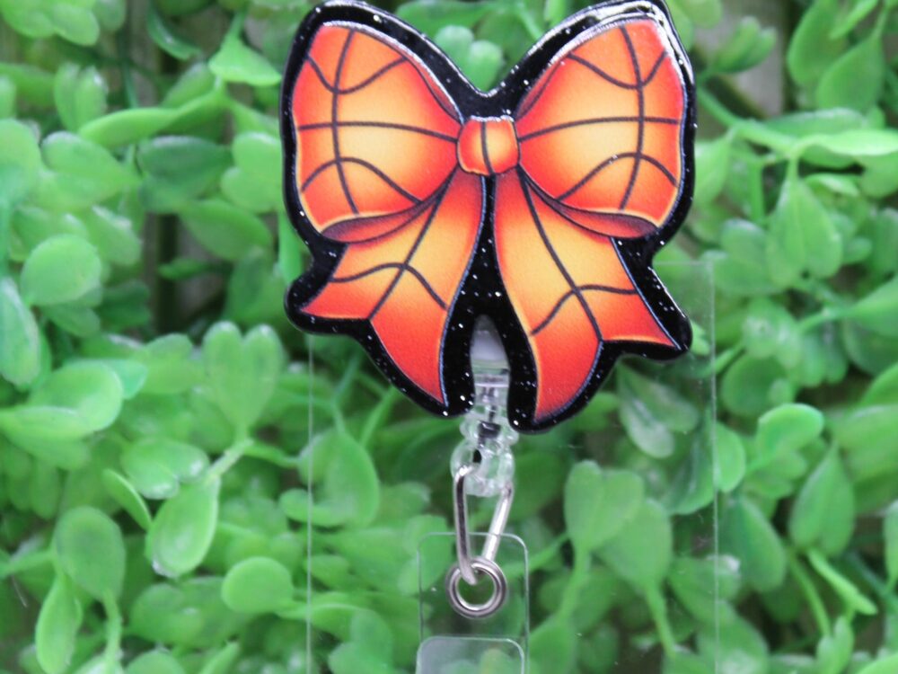 Basketball Bow Badge/ID Holder Reel
