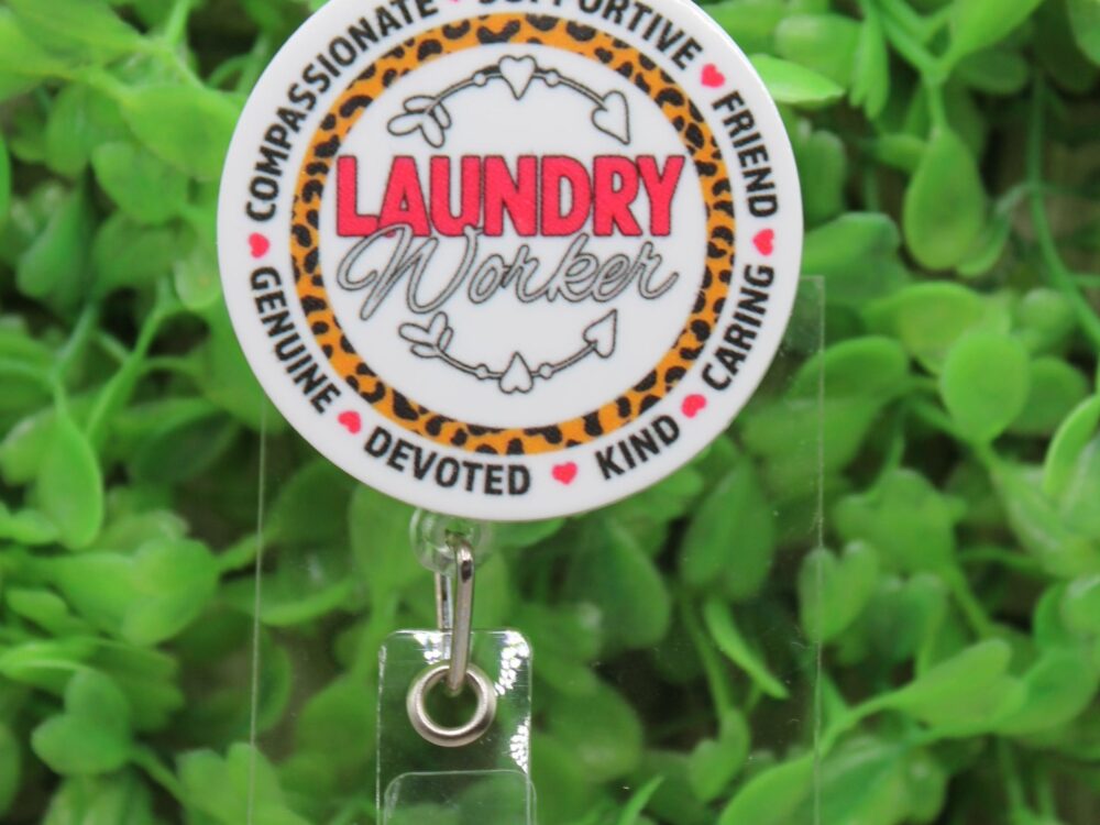 Laundry Worker Badge/ID Holder Reel