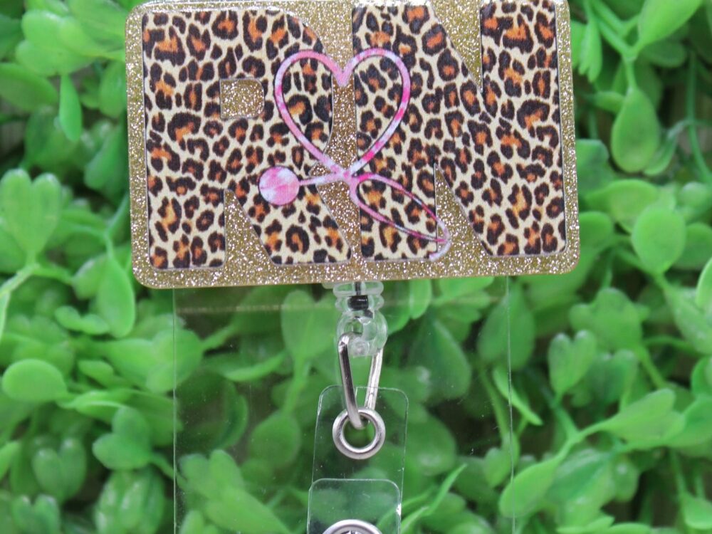 RN Leopard Badge/ID Holder Reel