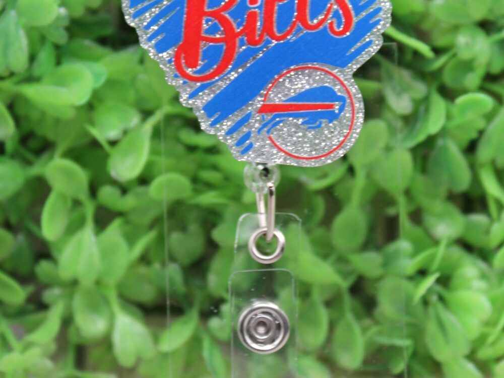 Buffalo Bills Scribble Heart Badge/ID Holder Reel
