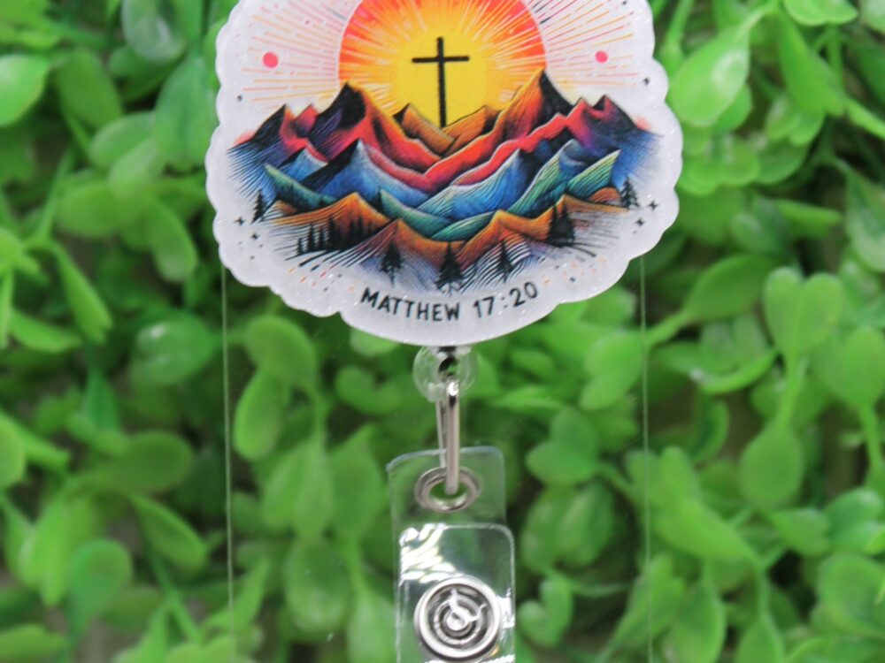 Faith Can Move Mountains Badge/ID Holder Reel