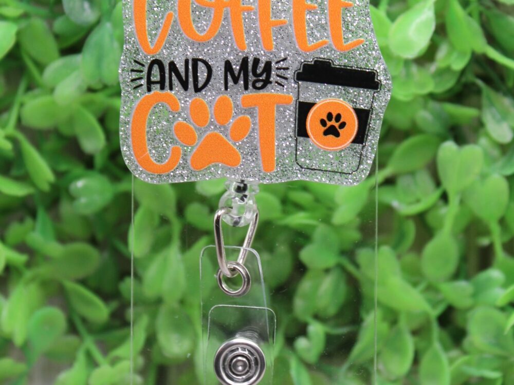 Coffee and My Cat Badge/ID Holder Reel