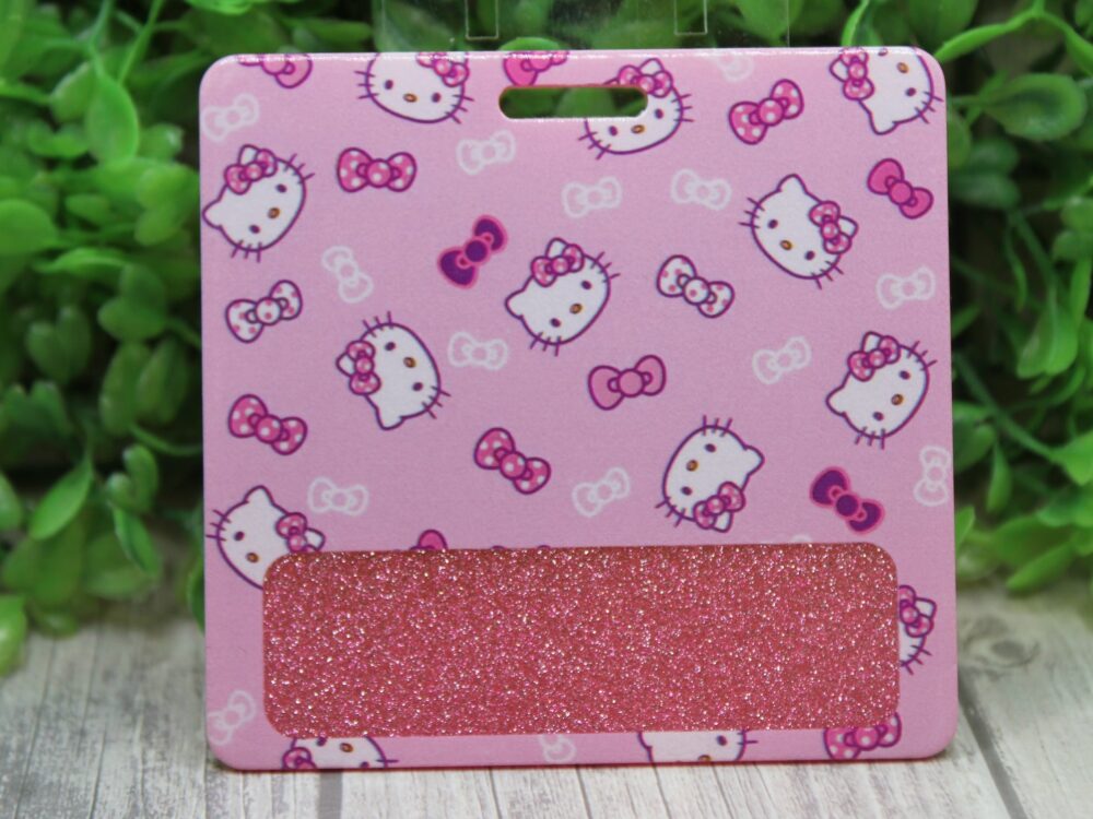 Pink Bow Cat Badge Buddy