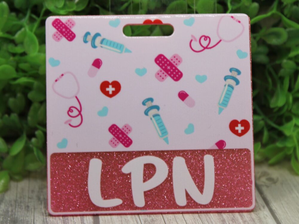 LPN Nurse Pink Badge Buddy