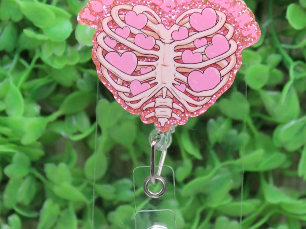 You Stole My Heart Ribcage Badge/ID Holder Reel