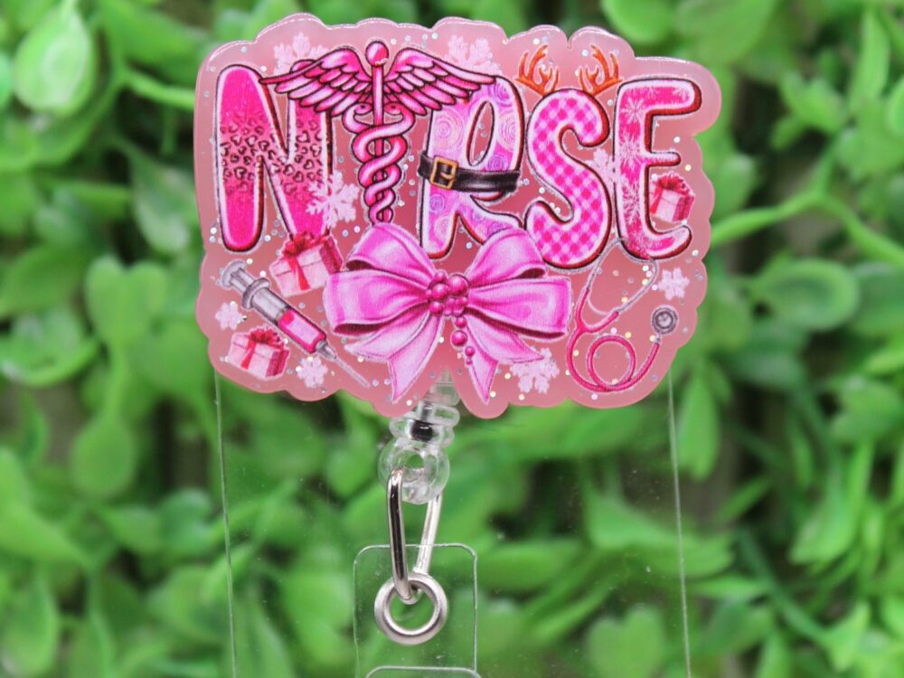 Nurse on Pink Badge/ID Holder Reel