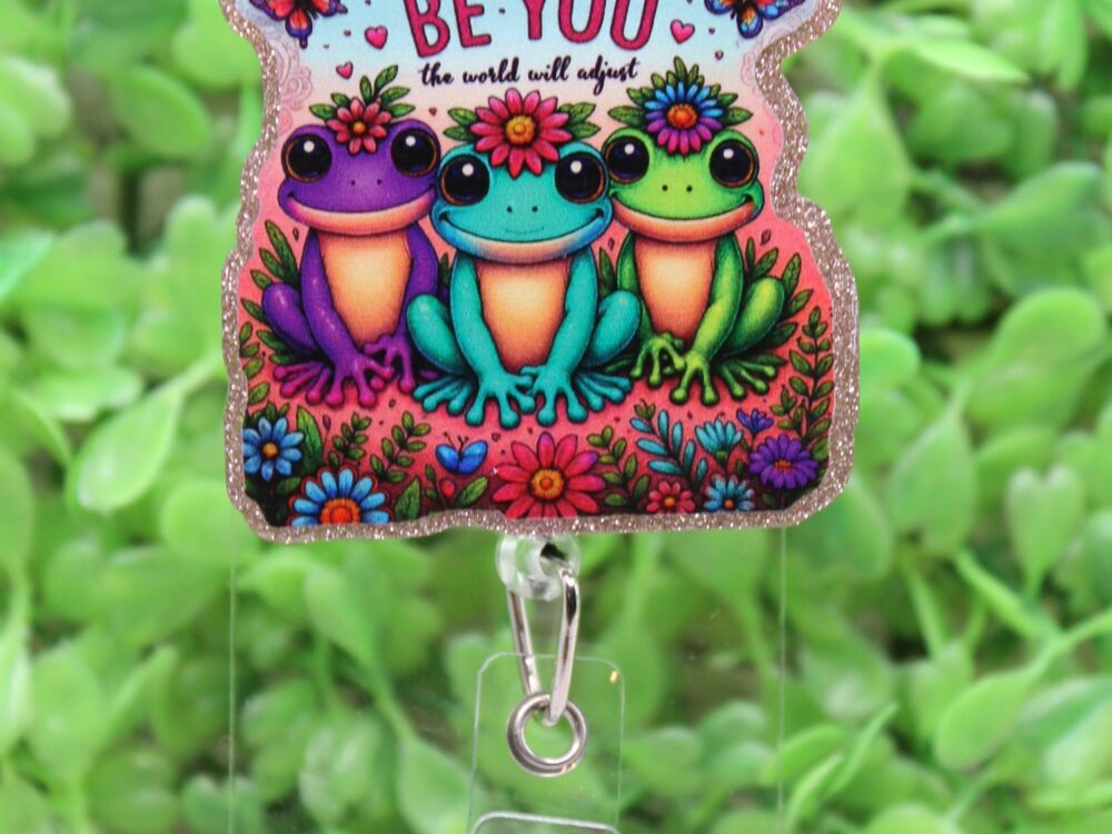 Be You Frog Trio Badge Reel