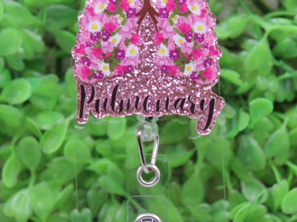 Pulmonary Floral Lungs Badge Reel
