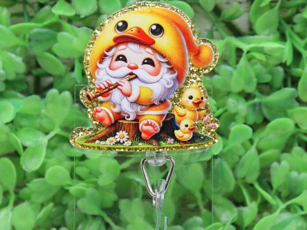 Yellow Duck Gnome Badge Reel