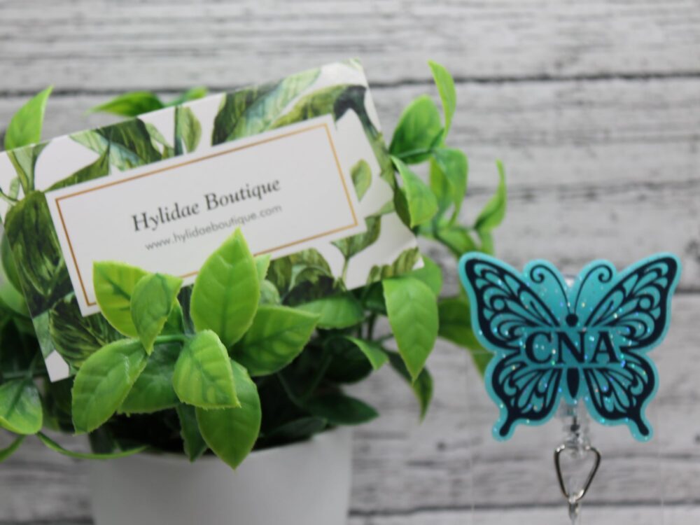 CNA Blue Butterfly Badge Reel