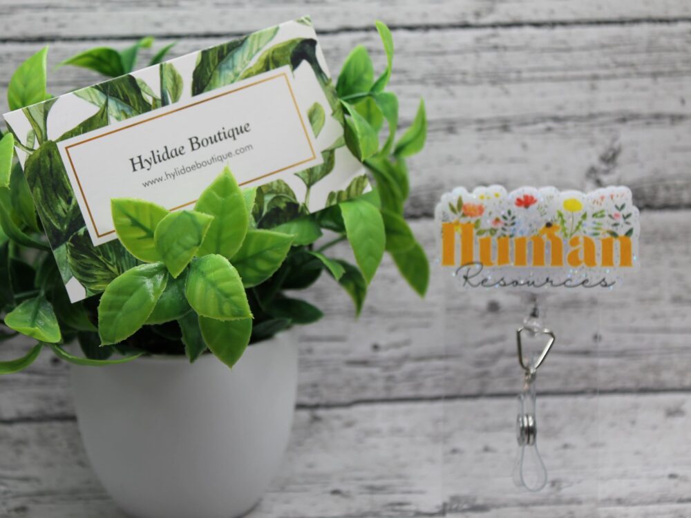 Human Resources Floral Badge Reel