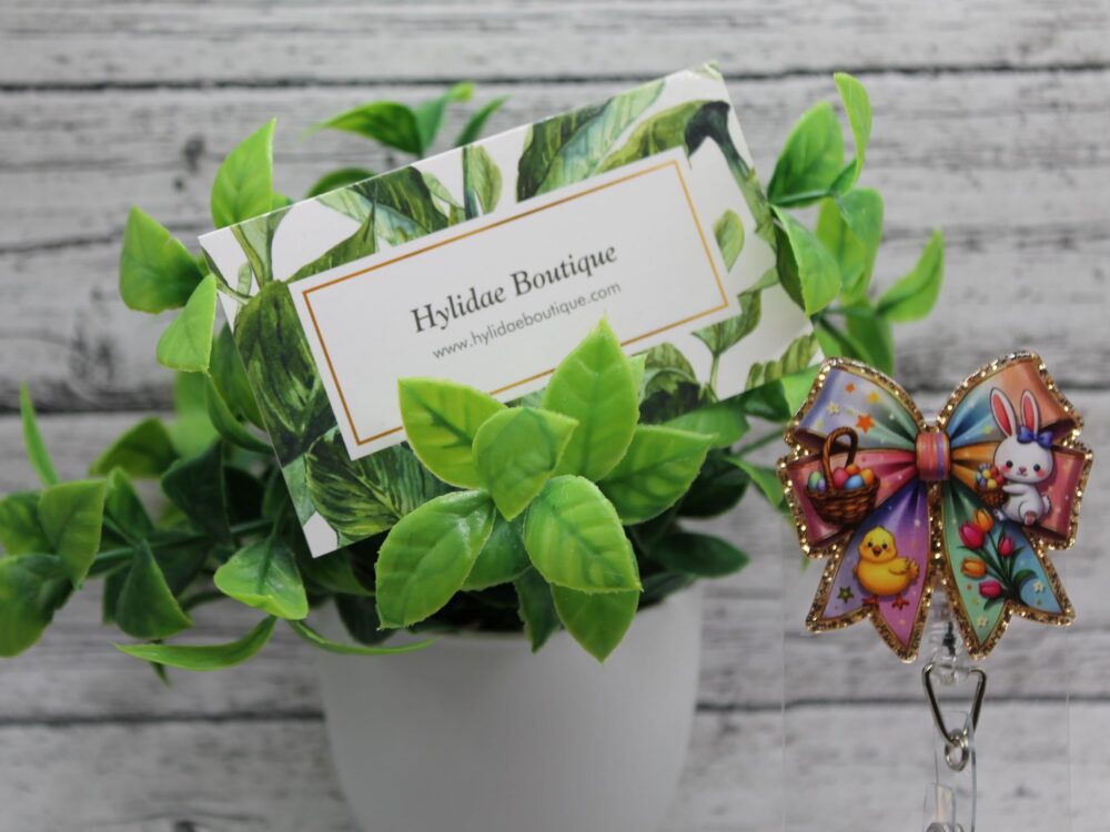 Easter Spring Bow Badge Reel