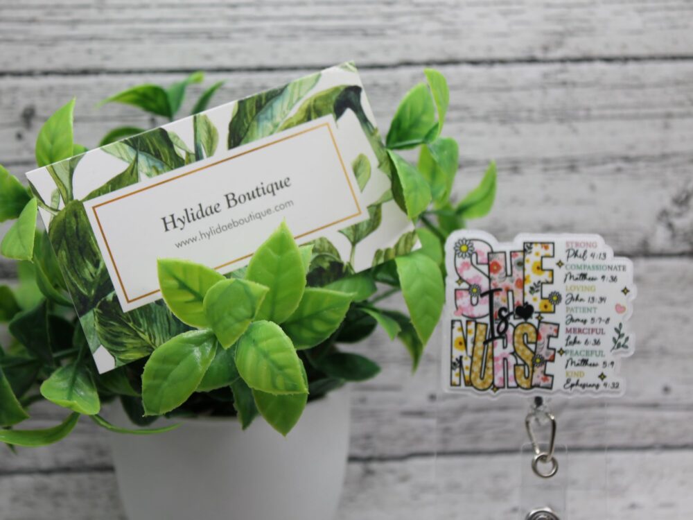 SHE is NURSE Badge Reel