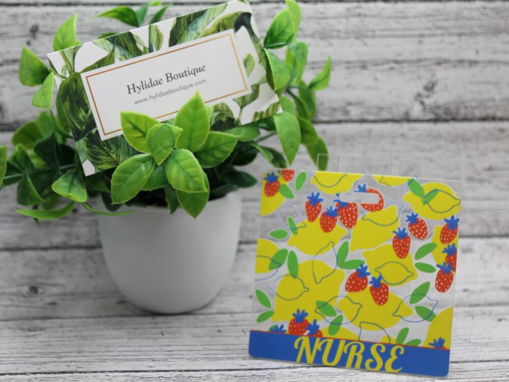 NURSE Lemons and Strawberries Badge Buddy