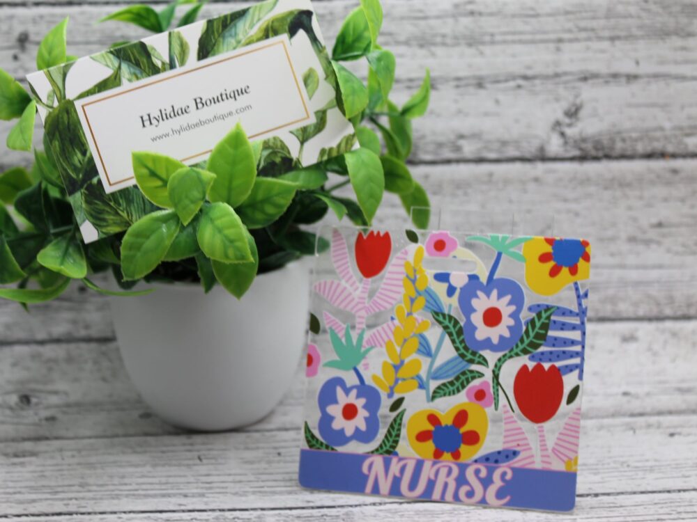 NURSE Multi-Color Floral Badge Buddy