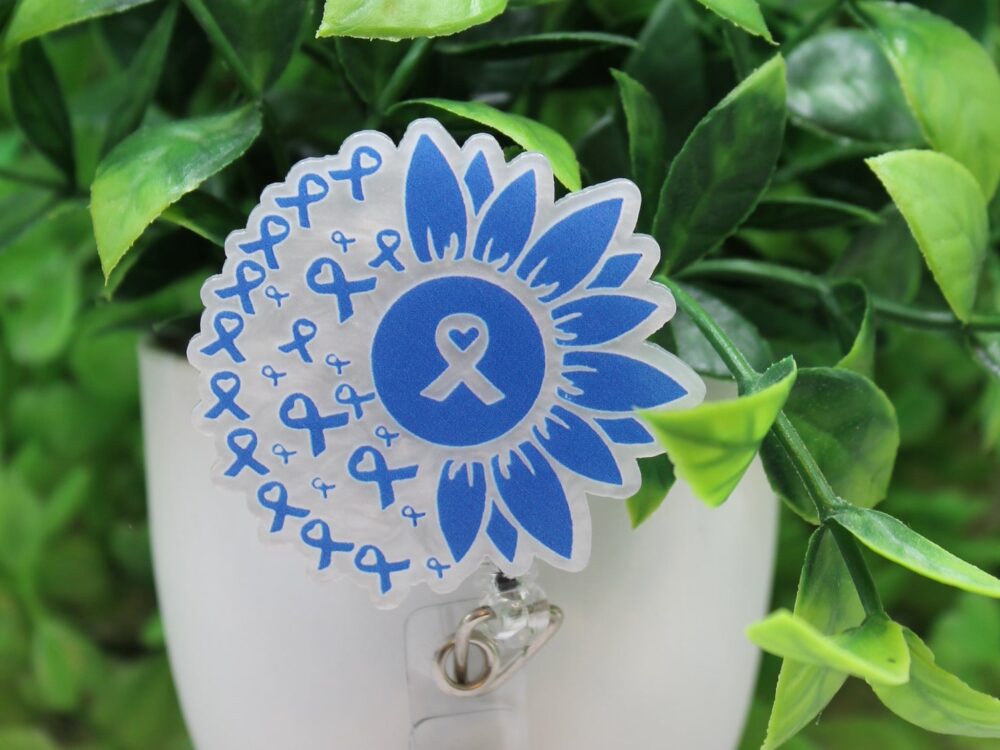 Prostate Cancer Awareness Sunflower Badge Reel