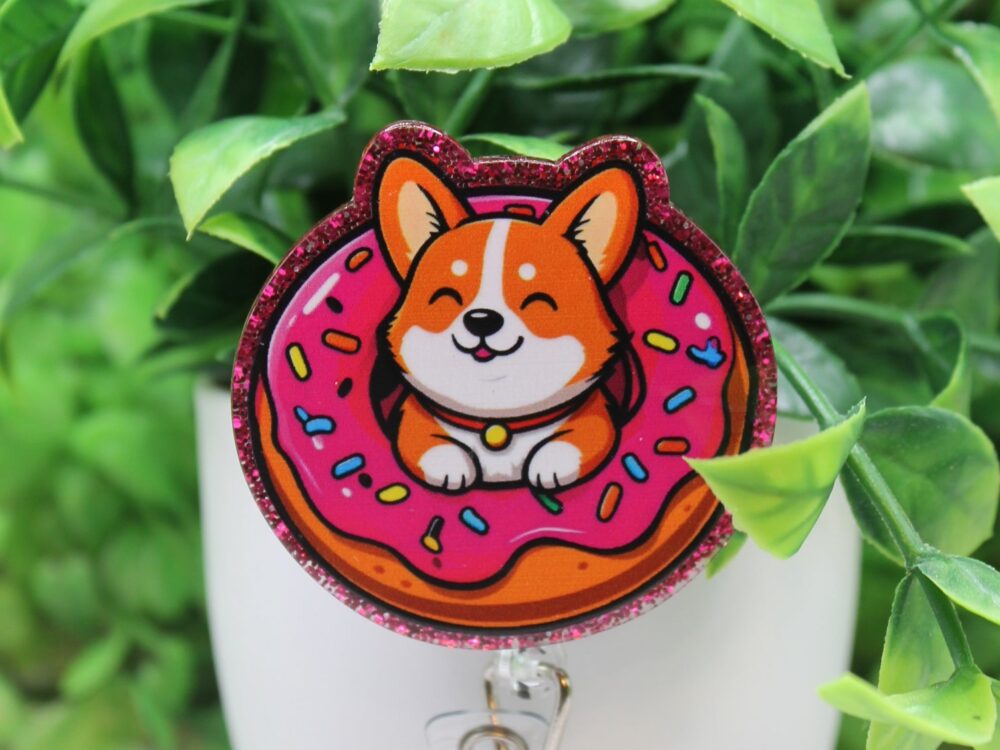 Corgi in a Donut Badge Reel