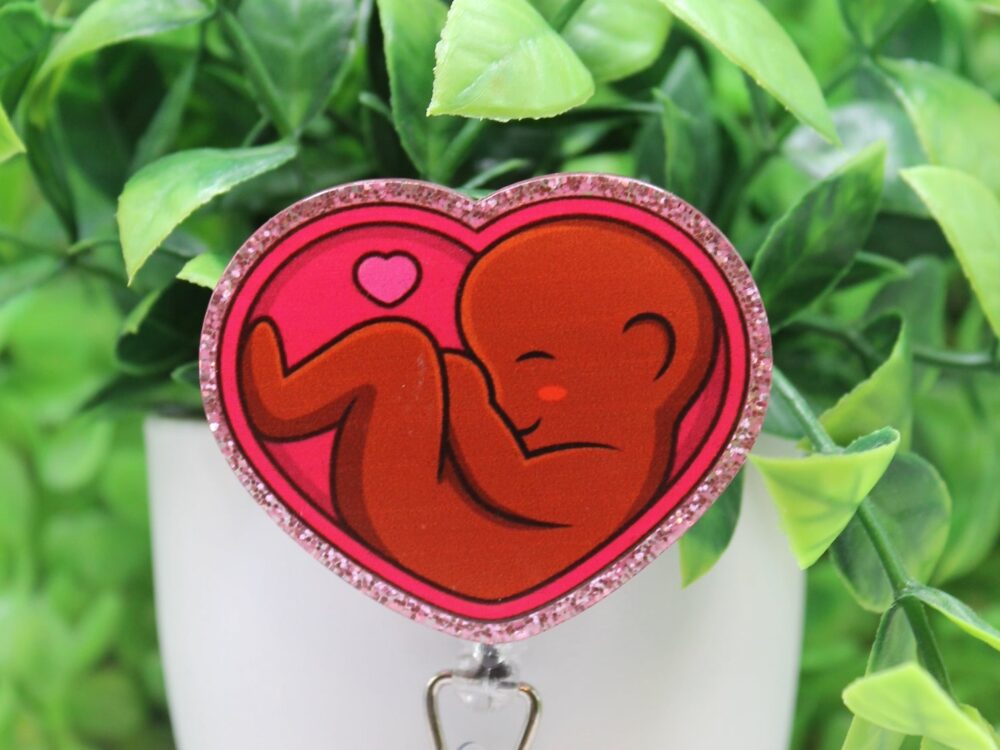 Baby Womb Heart Badge Reel