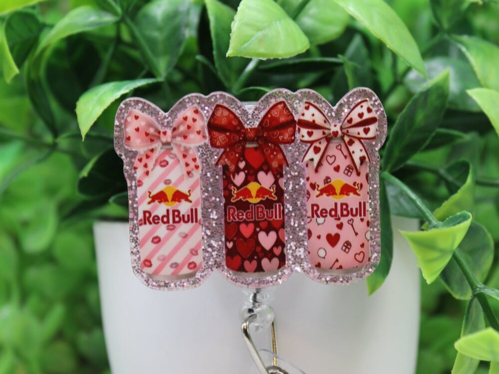 Red Bull Trio with Bow Badge Reel