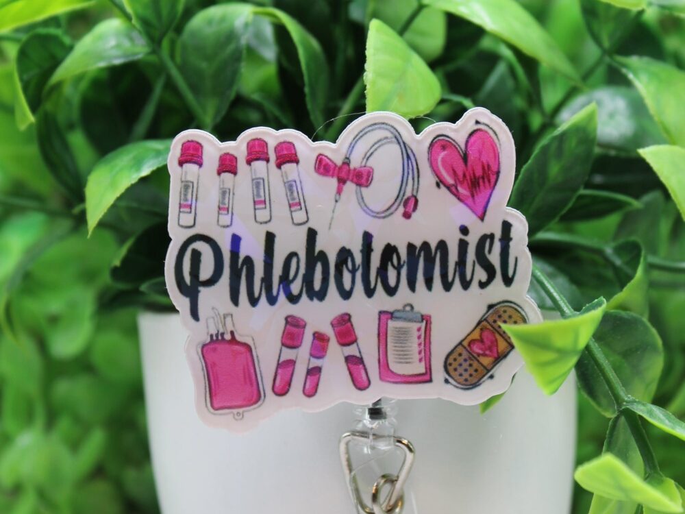 Phlebotomist Holographic Badge Reel