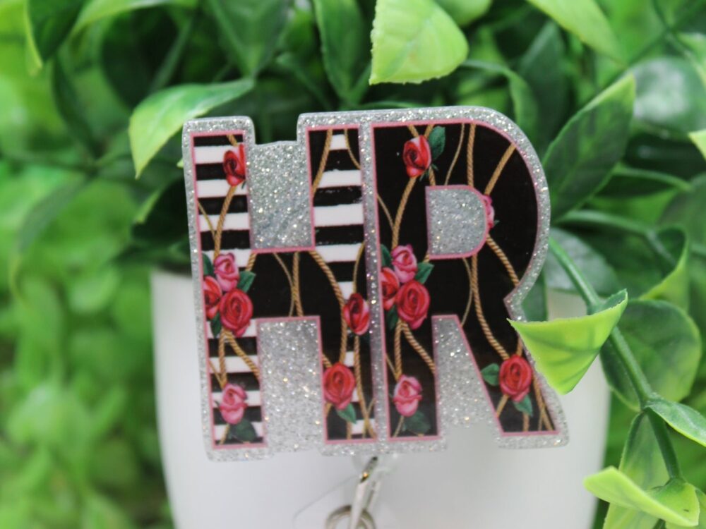 Human Resources Floral Badge Reel