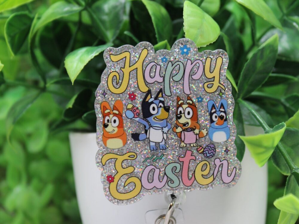 Happy Easter Bluey Badge Reel