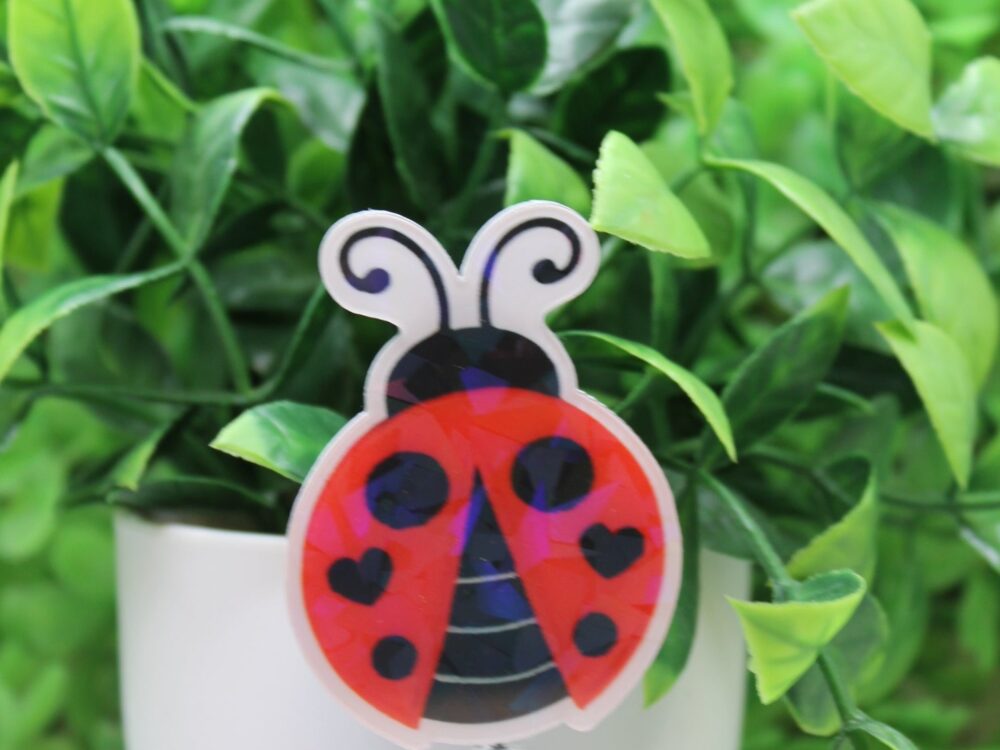 Lady Bug Holographic Badge Reel