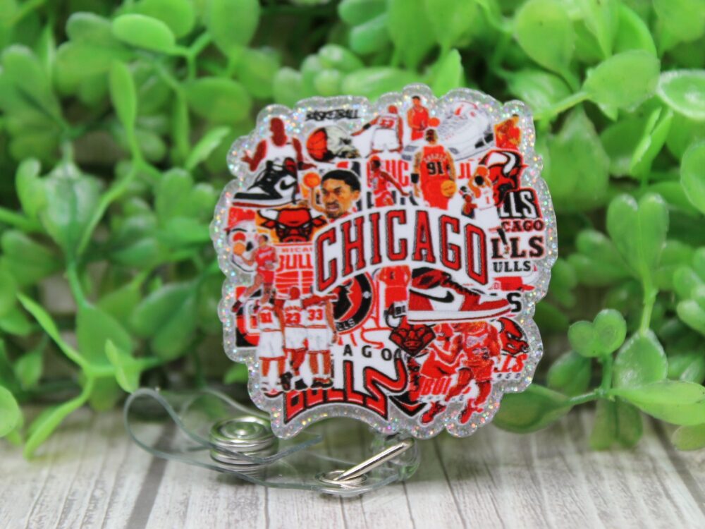 Chicago Basketball â€¢ Badge/ID Holder with Clip