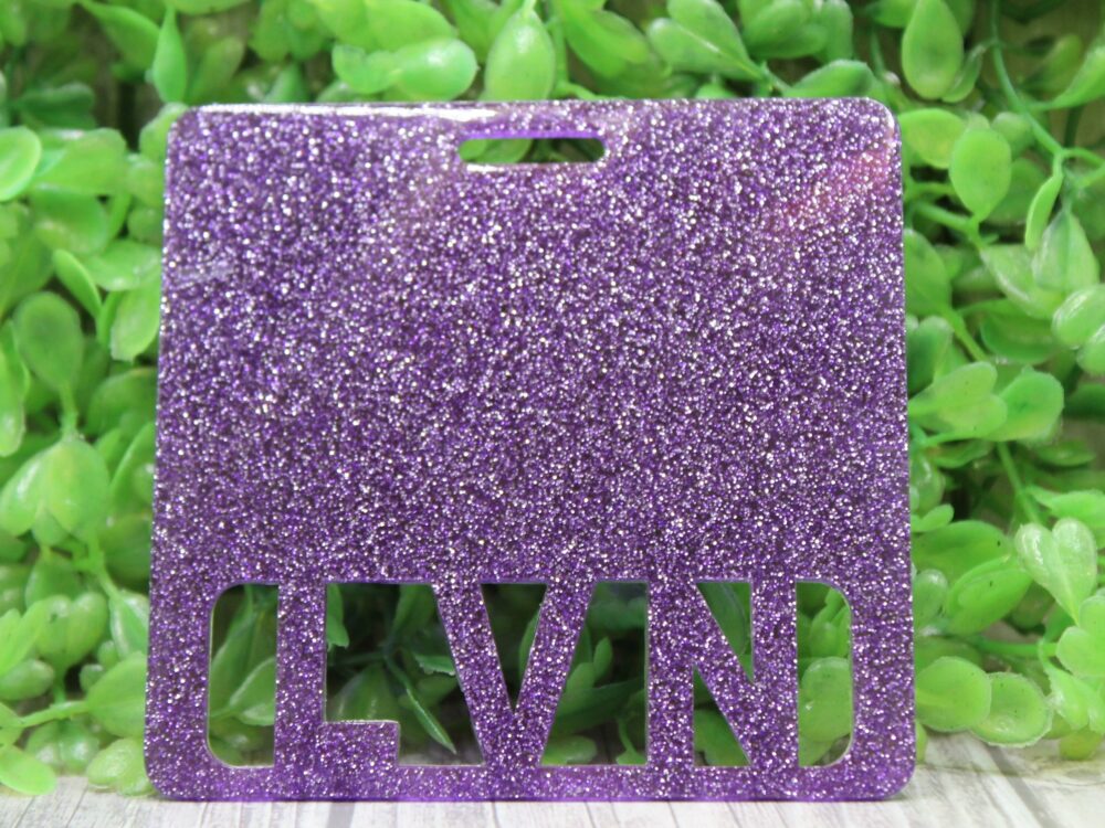 LVN Purple Glitter â€¢ Badge Buddy