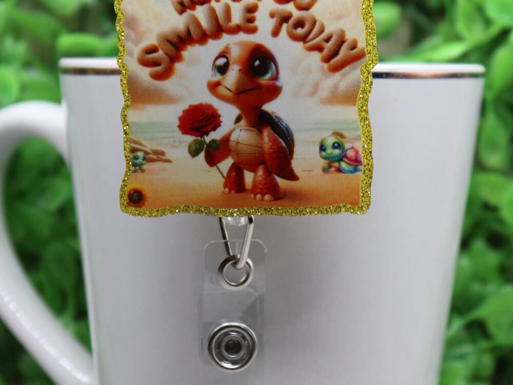 Hope You Smile Today Badge/ID Holder with Alligator Clip