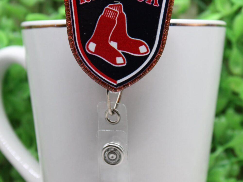 Red Sox Badge/ID Holder with Alligator Clip