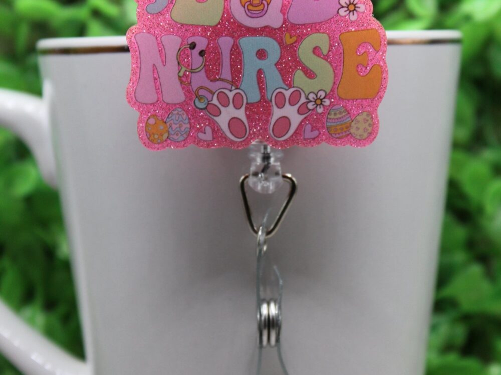 L&D Nurse Bunny Easter Badge/ID Holder Reel