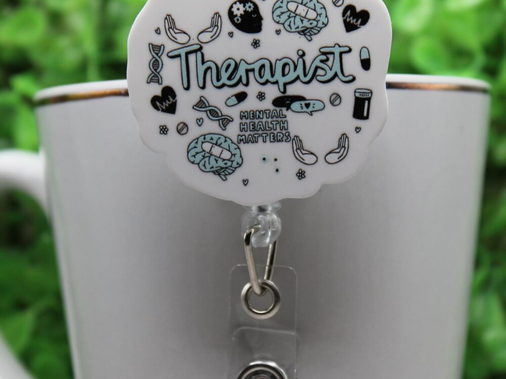 Therapist â€¢ Badge/ID Holder with Alligator Clip