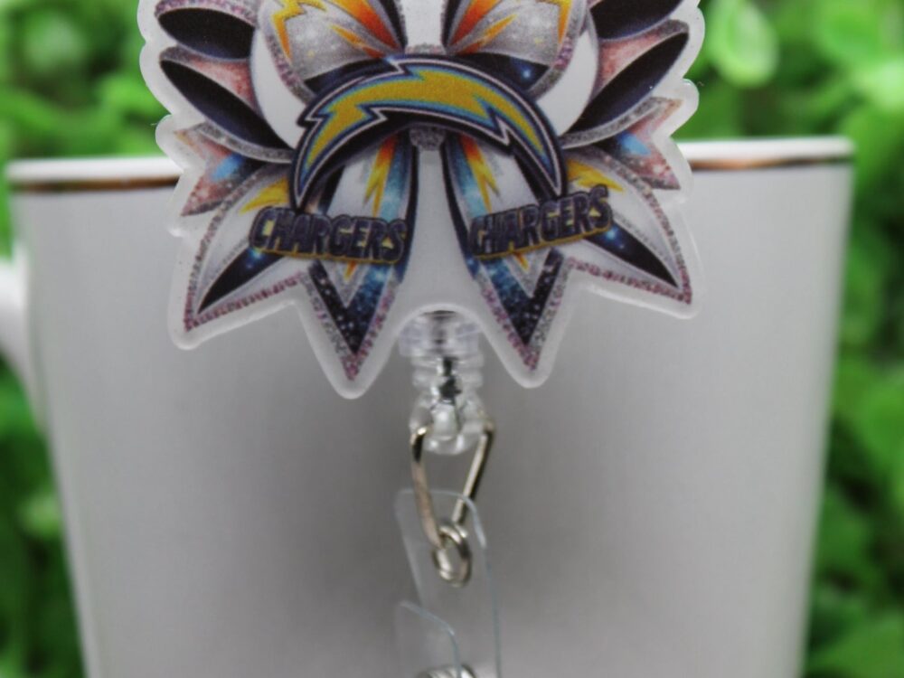 Football, Chargers Bow â€¢ Badge/ID Holder