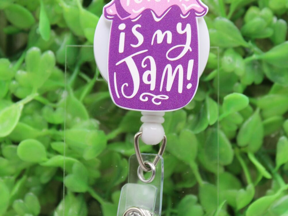Teaching is My Jam Badge/ID Holder Reel