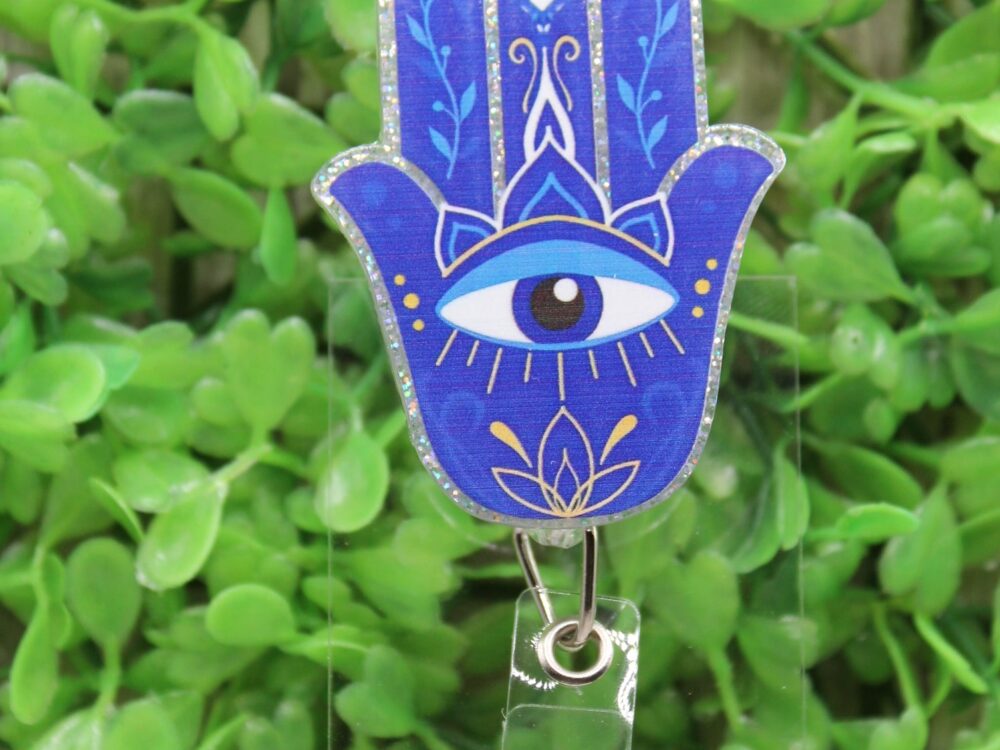 Hamsa Hand Badge/ID Holder Reel
