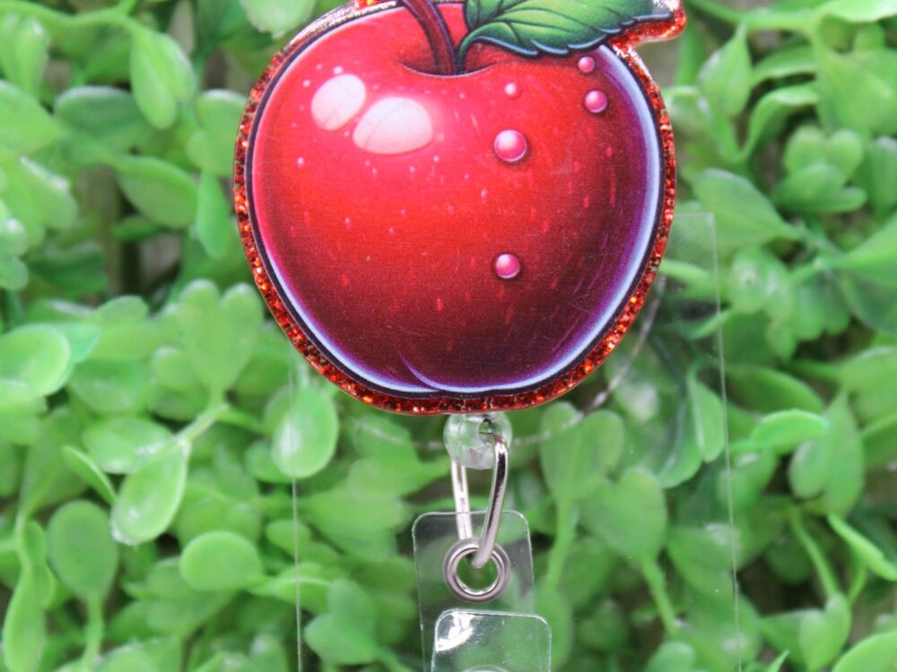 Red Apple Badge/ID Holder Reel