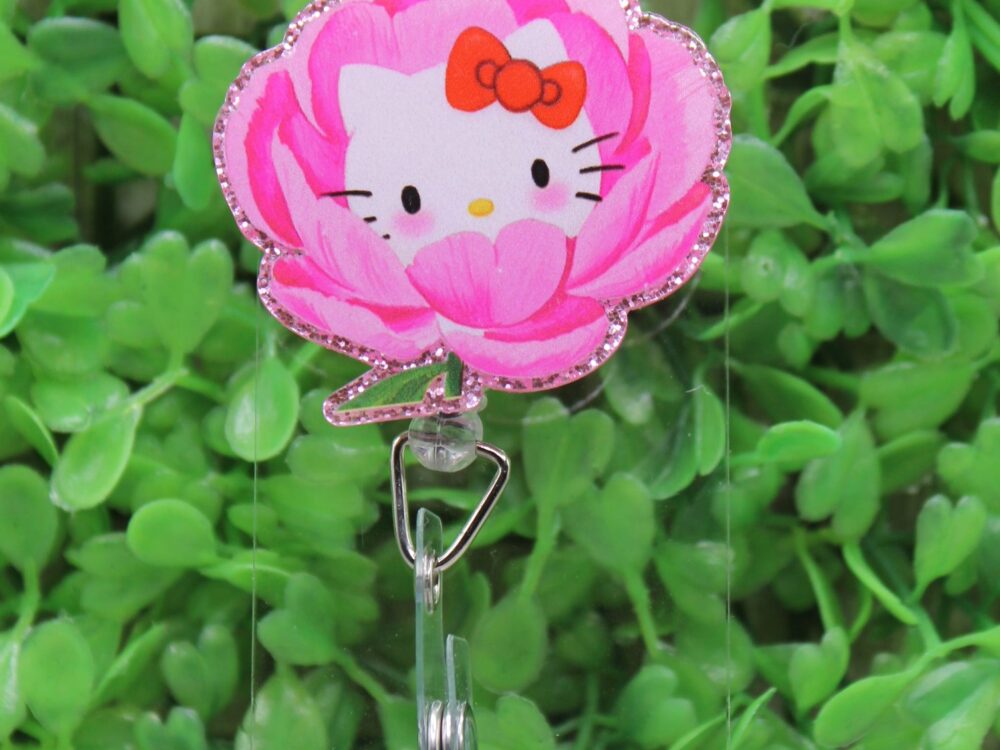 Rose Cat Badge/ID Holder Reel
