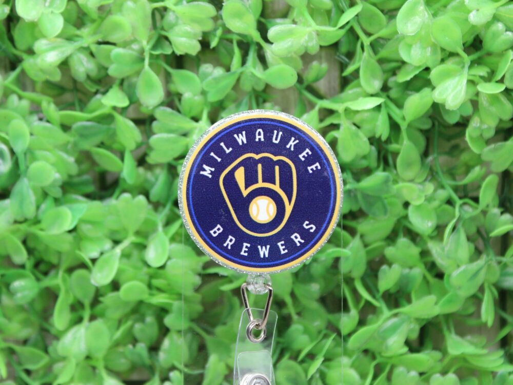 Milwaukee Brewers Baseball Circle Badge/ID Holder Reel