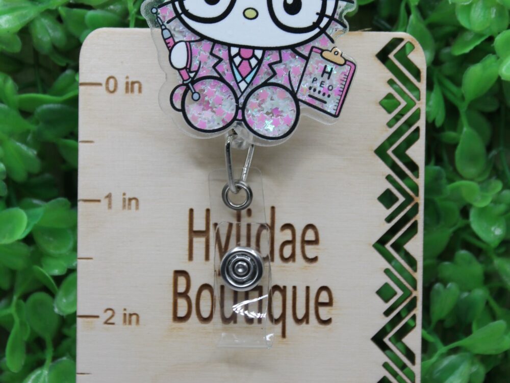 Optometrist Cat Shaker Badge/ID Holder Reel