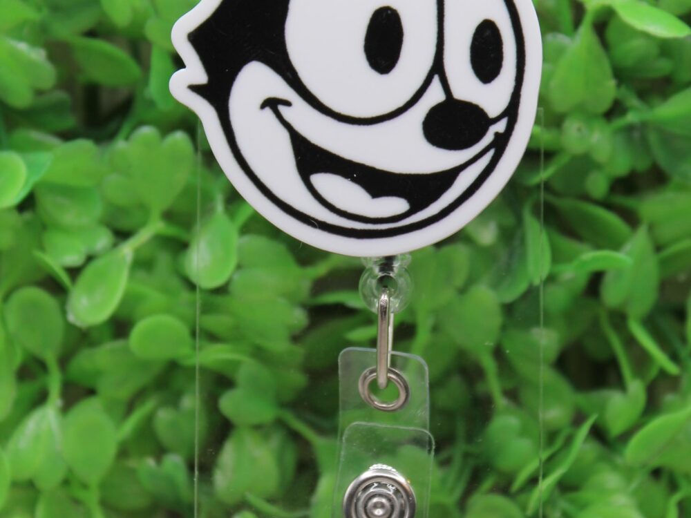 Cartoon Cat Badge/ID Holder Reel
