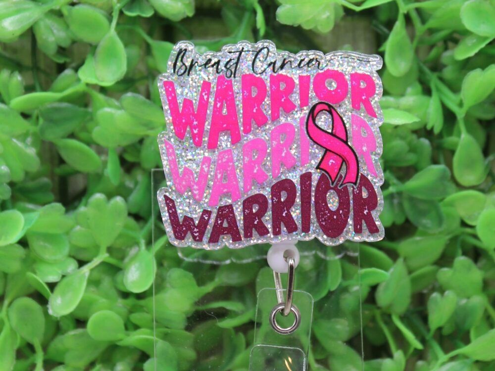 Breast Cancer Warrior Badge/ID Holder Reel