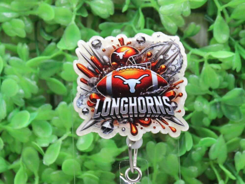 Texas Longhorns Football Badge/ID Holder Reel