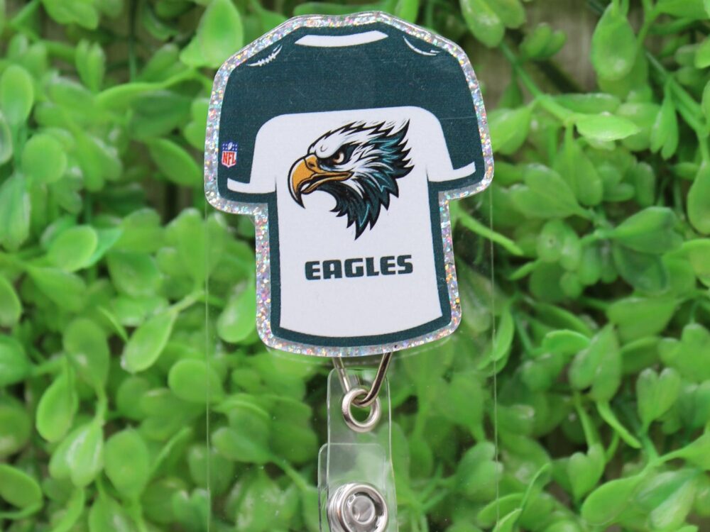 Eagles Football Jersey Badge/ID Holder Reel