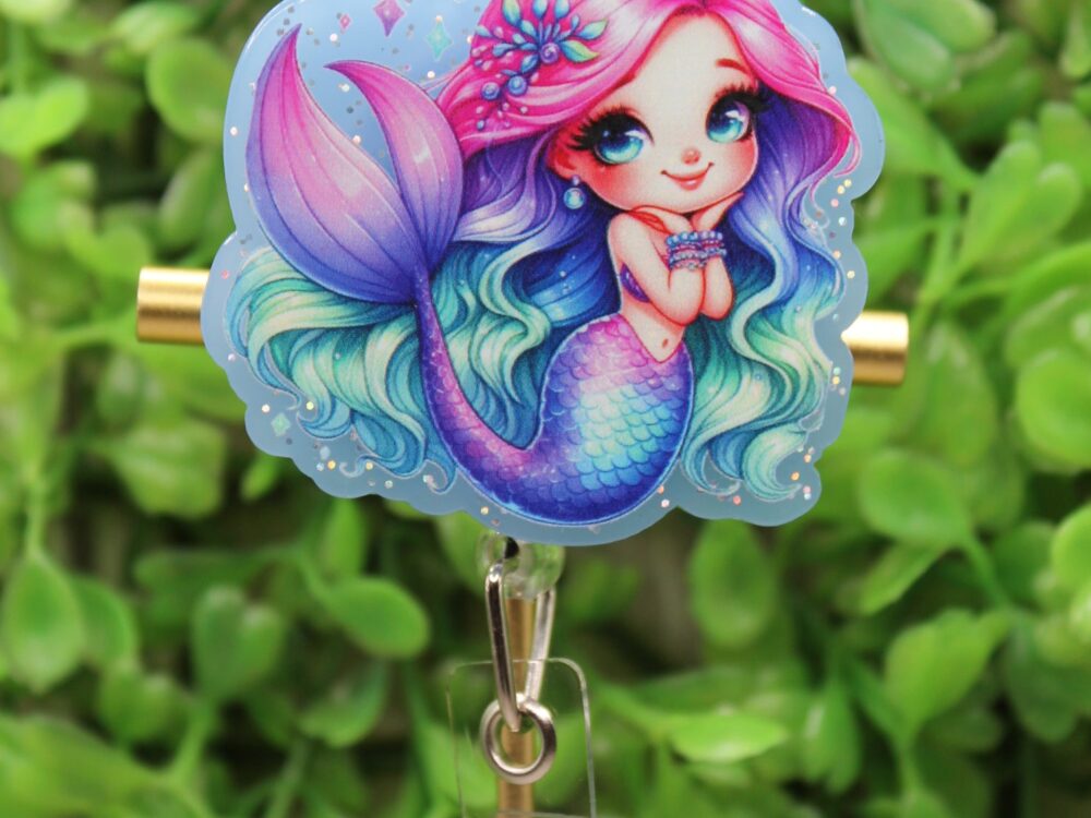 Beautiful Mermaid Badge/ID Holder Reel