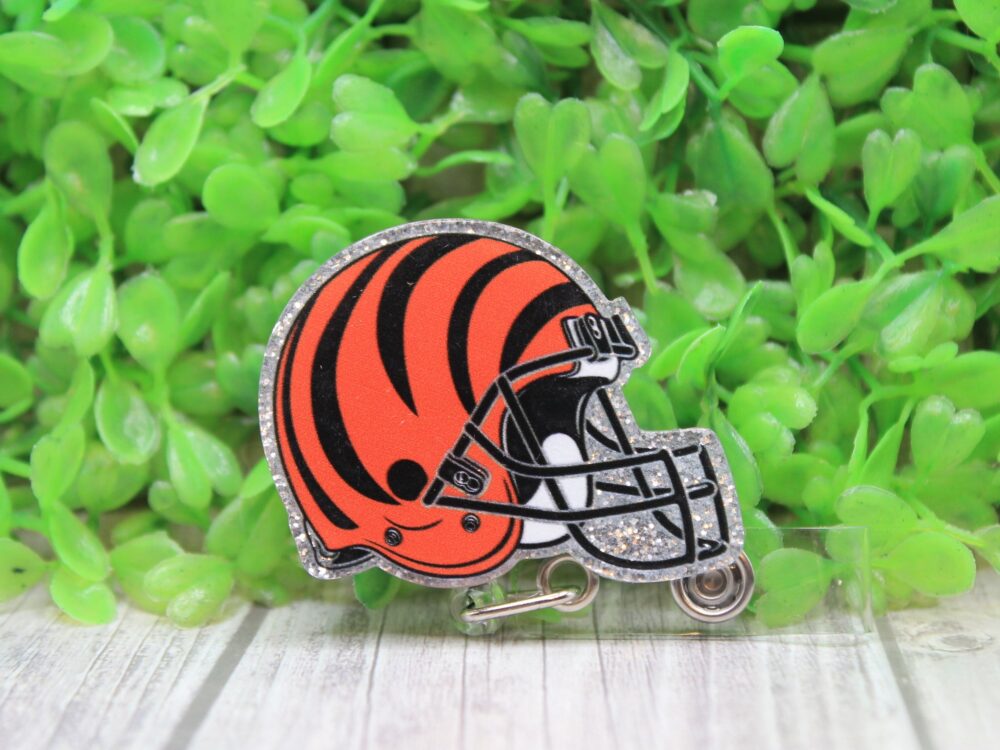 Bengals Football Helmet Badge/ID Holder Reel