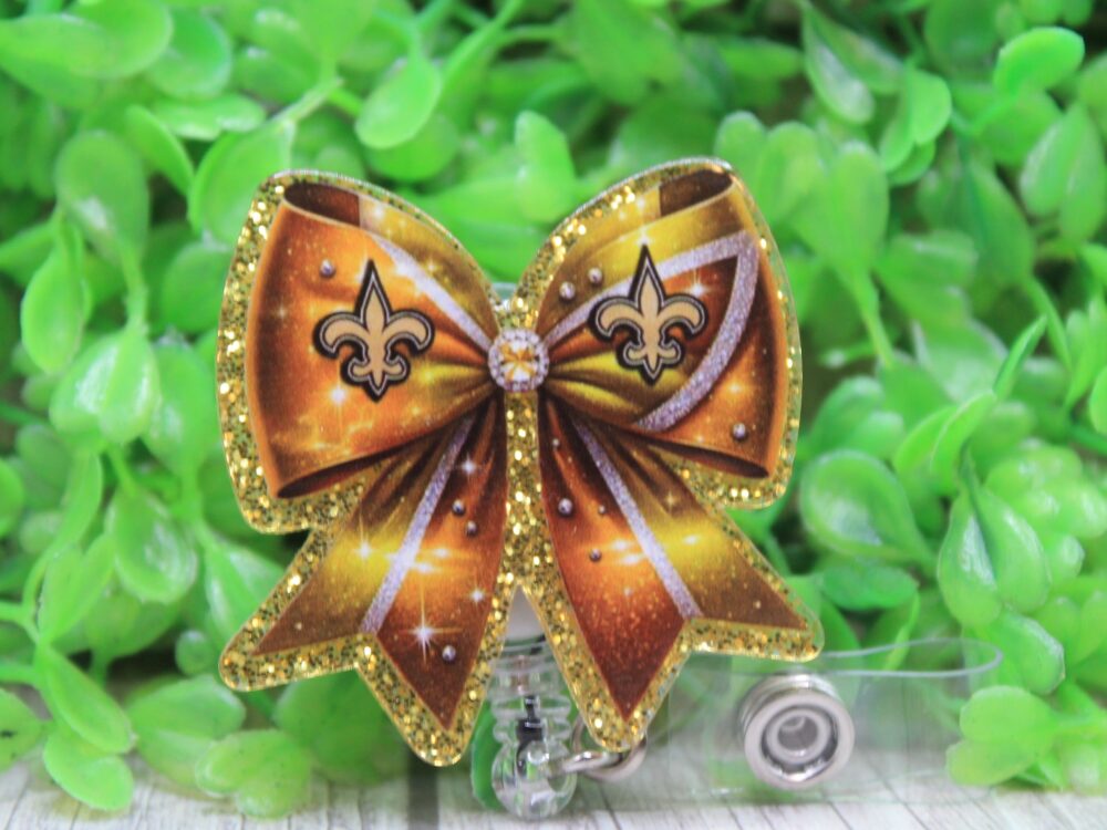 Saints Bow Badge Holder Reel