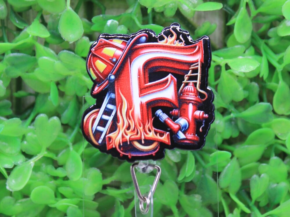 Firefighter Badge/ID Holder Reel